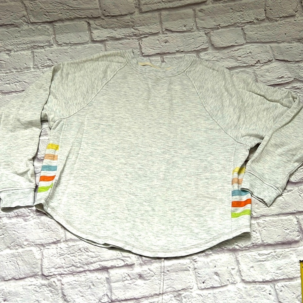 Alter’d state grey side stripe pullover sweatshirt